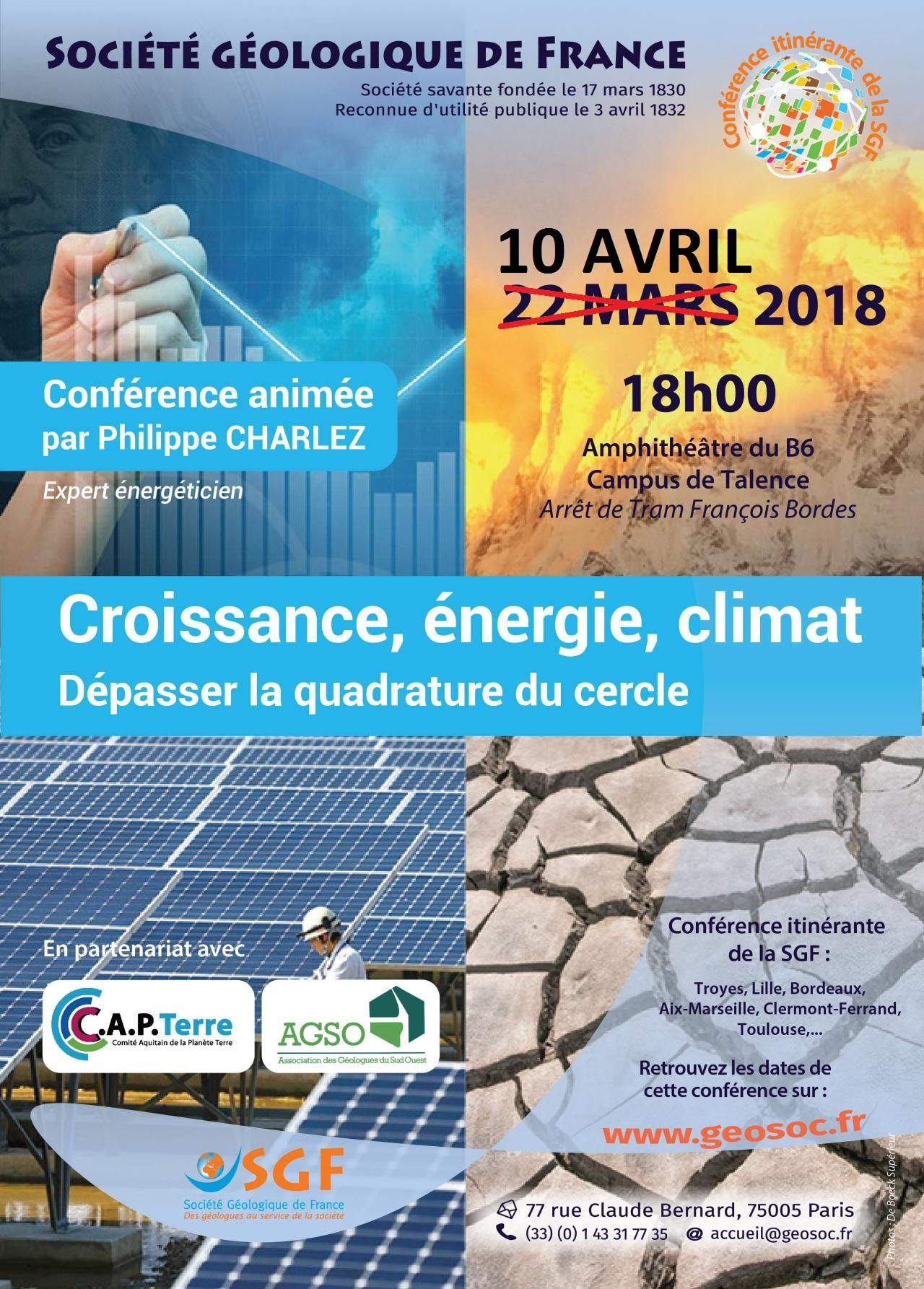 Croissance, énergie, climat Croissance, énergie, climat